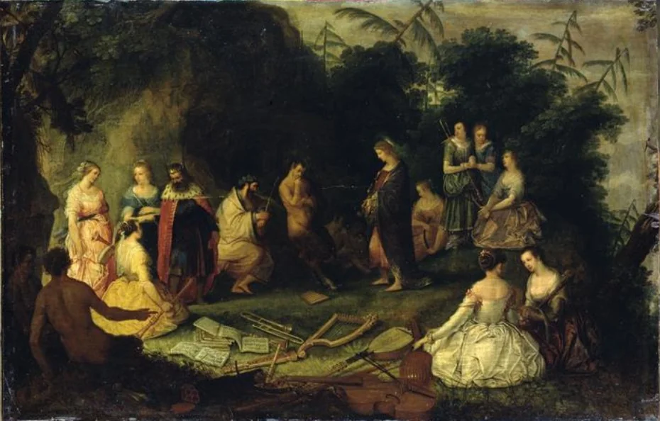 The Judgment of Midas, by Adriaen van Stalbemt, oil, 1628