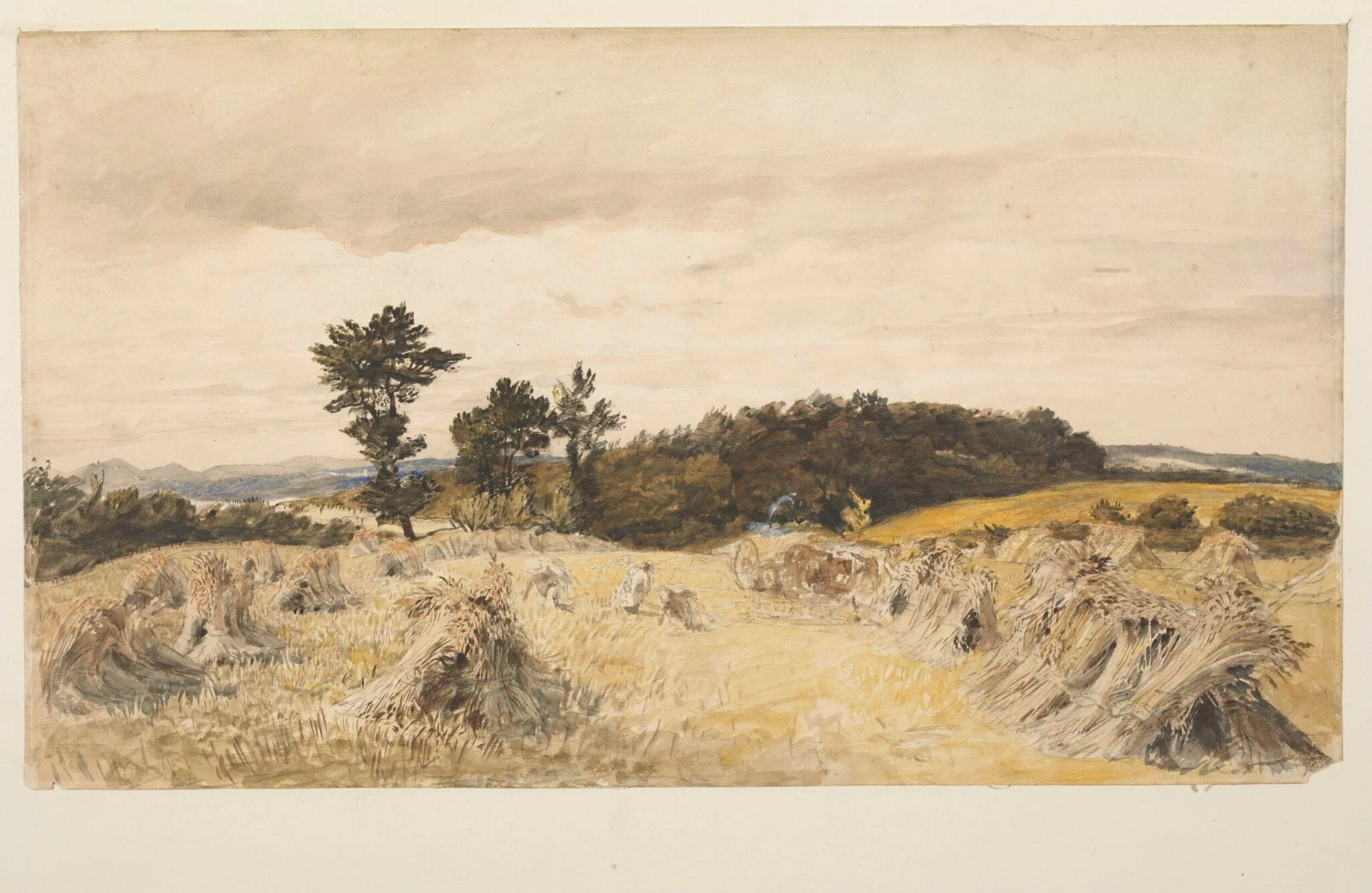 A Harvest Field, by Samuel Palmer, watercolor, 1850