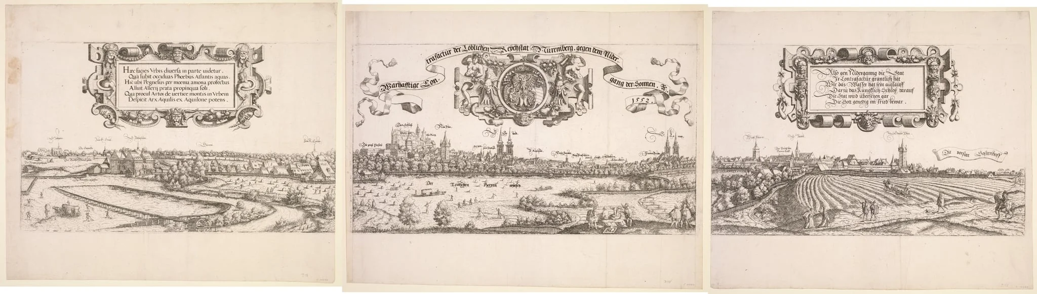 Panoramic View of Nuremberg, by Hanns Lautensack, 1552