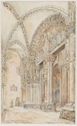 The Portico de la Gloria in the Cathedral at Santiago de Compostella, Spain