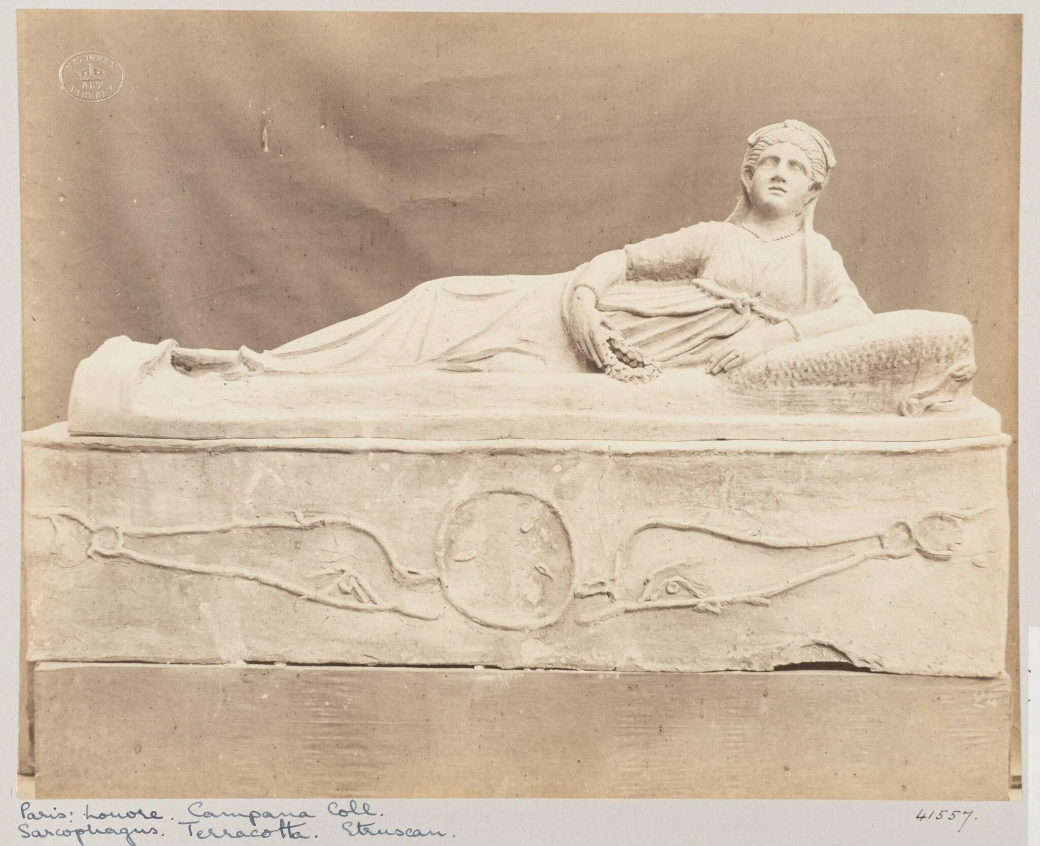 Tomb in terra cotta, by Louise Laffon, photographic, 1864