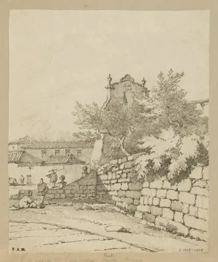 The wall below the church of S. Francisco, Macau