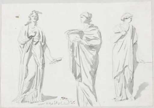 A Muse and Two Female Figures