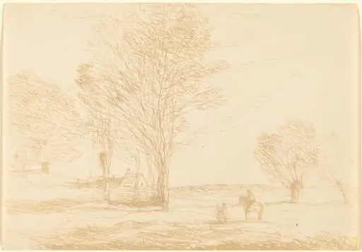 Horseman Halted in the Countryside (Cavalier arrete dans la campagna)