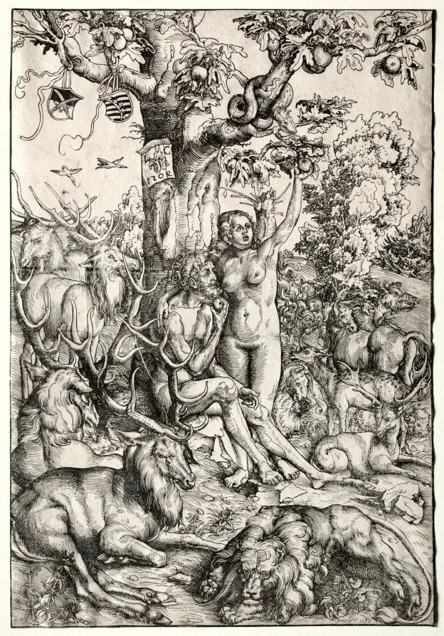 Adam and Eve in Paradise, by Lucas Cranach the Elder, 1509