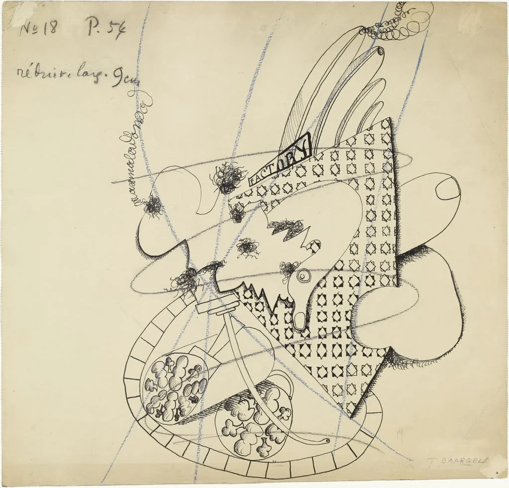 Untitled, by Johannes Theodor Baargeld, crayon, 1920