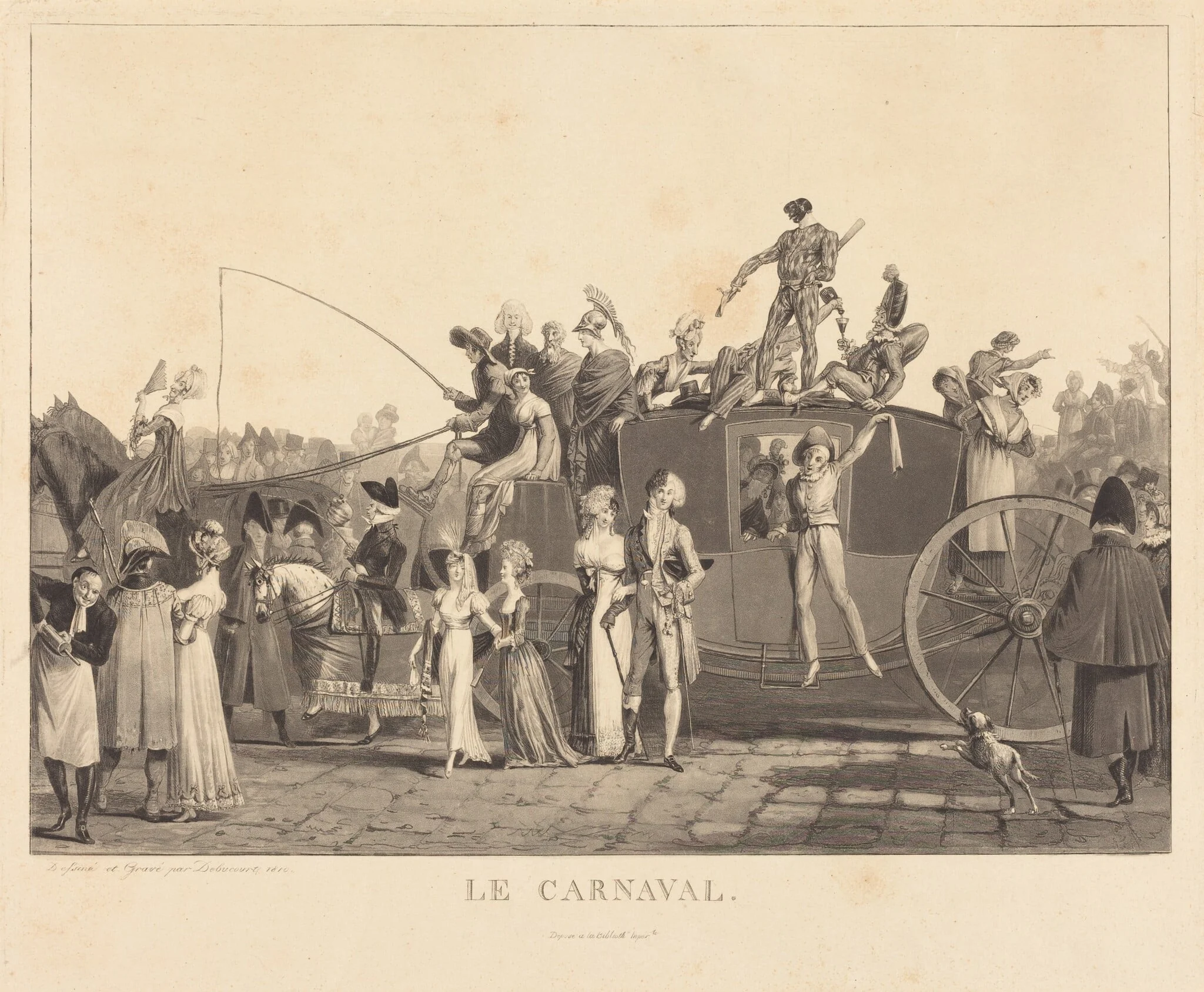 Le Carnaval, by Philibert-Louis Debucourt, ink, 1810