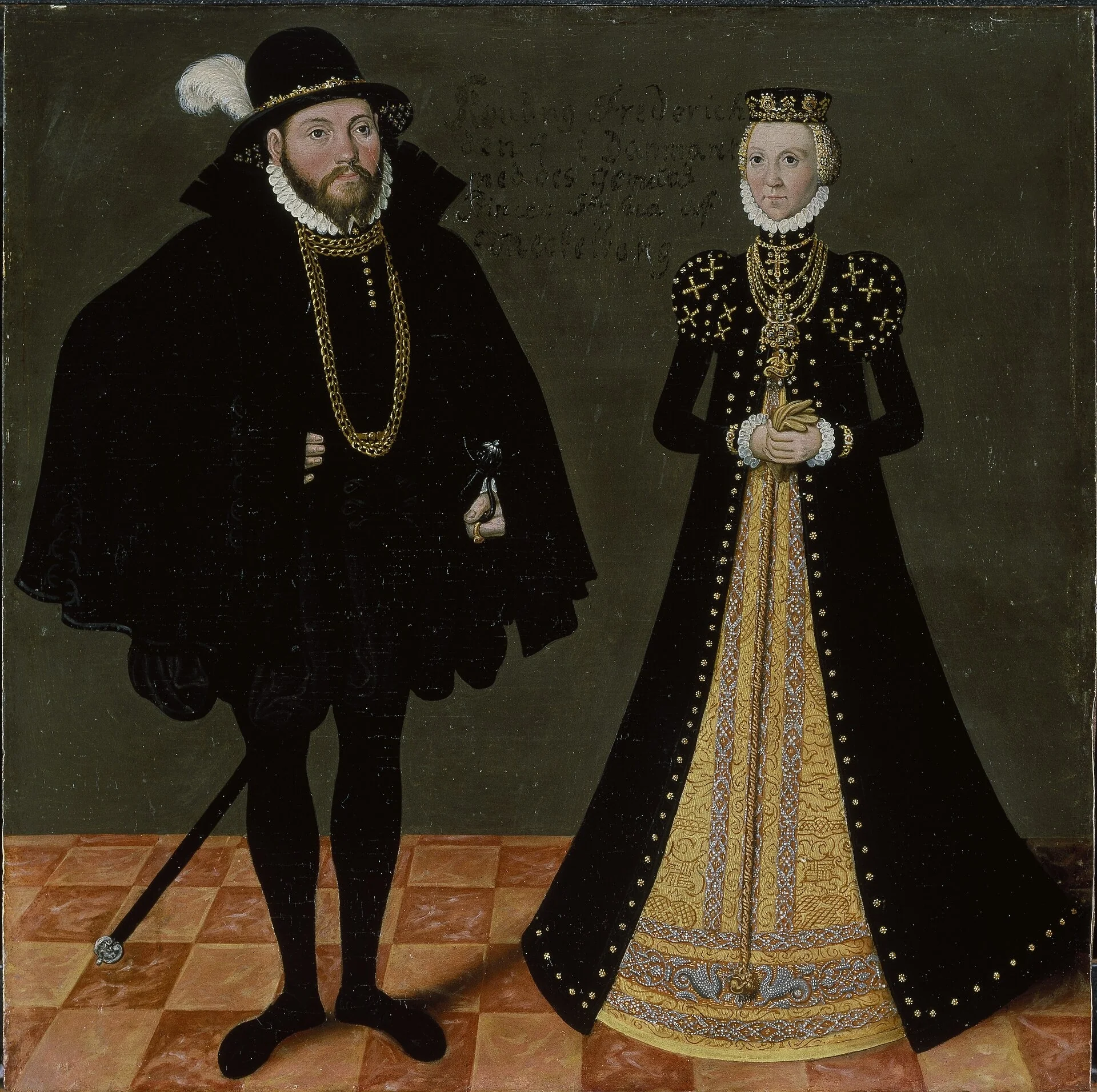 Okänt tyskt furstepar, by Unknown, oil, 1596