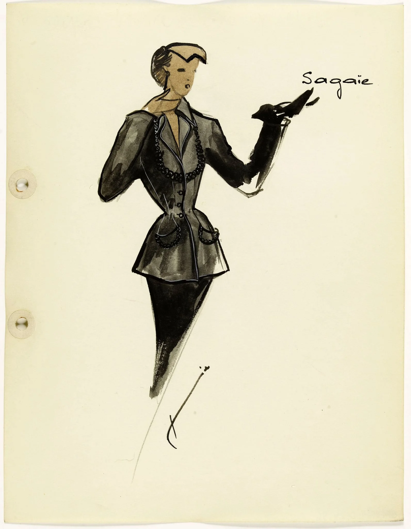 'Sagaie', by Marie-Louise Carven, 1951