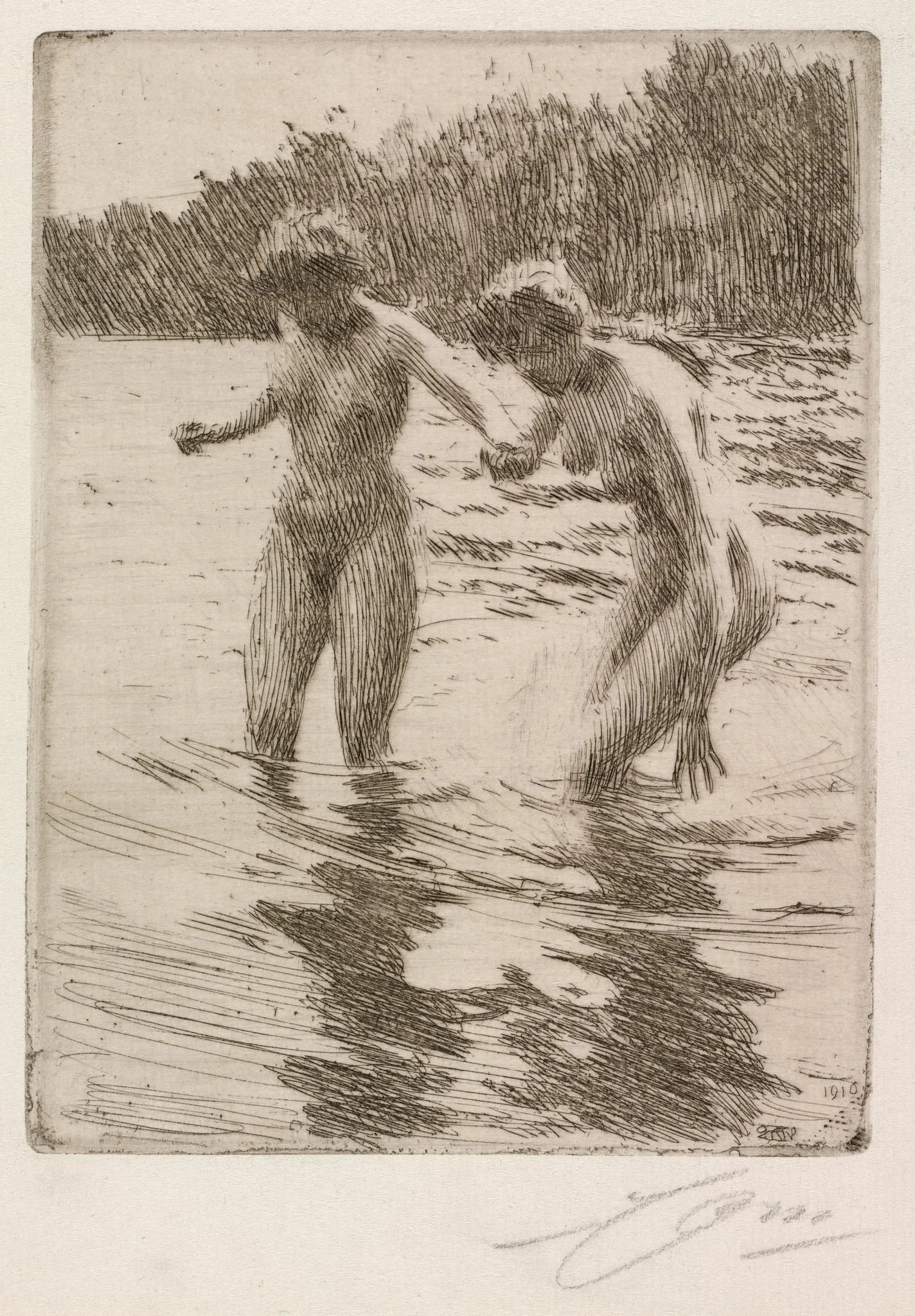 Two Bathers, by Anders Zorn, 1910