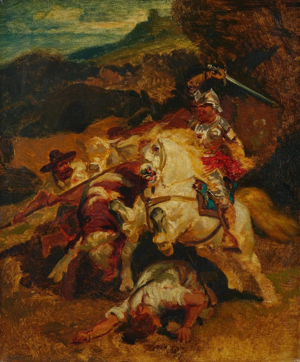 Viehräuber. Studie, by Rudolf Koller, oil, 1862