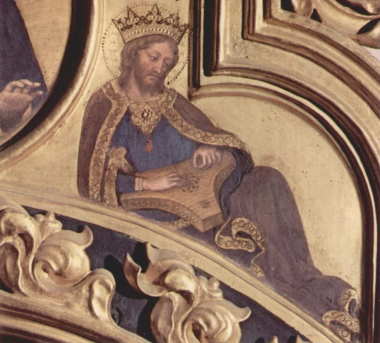 King David plays the harp, by Gentile da Fabriano, wood, 1423