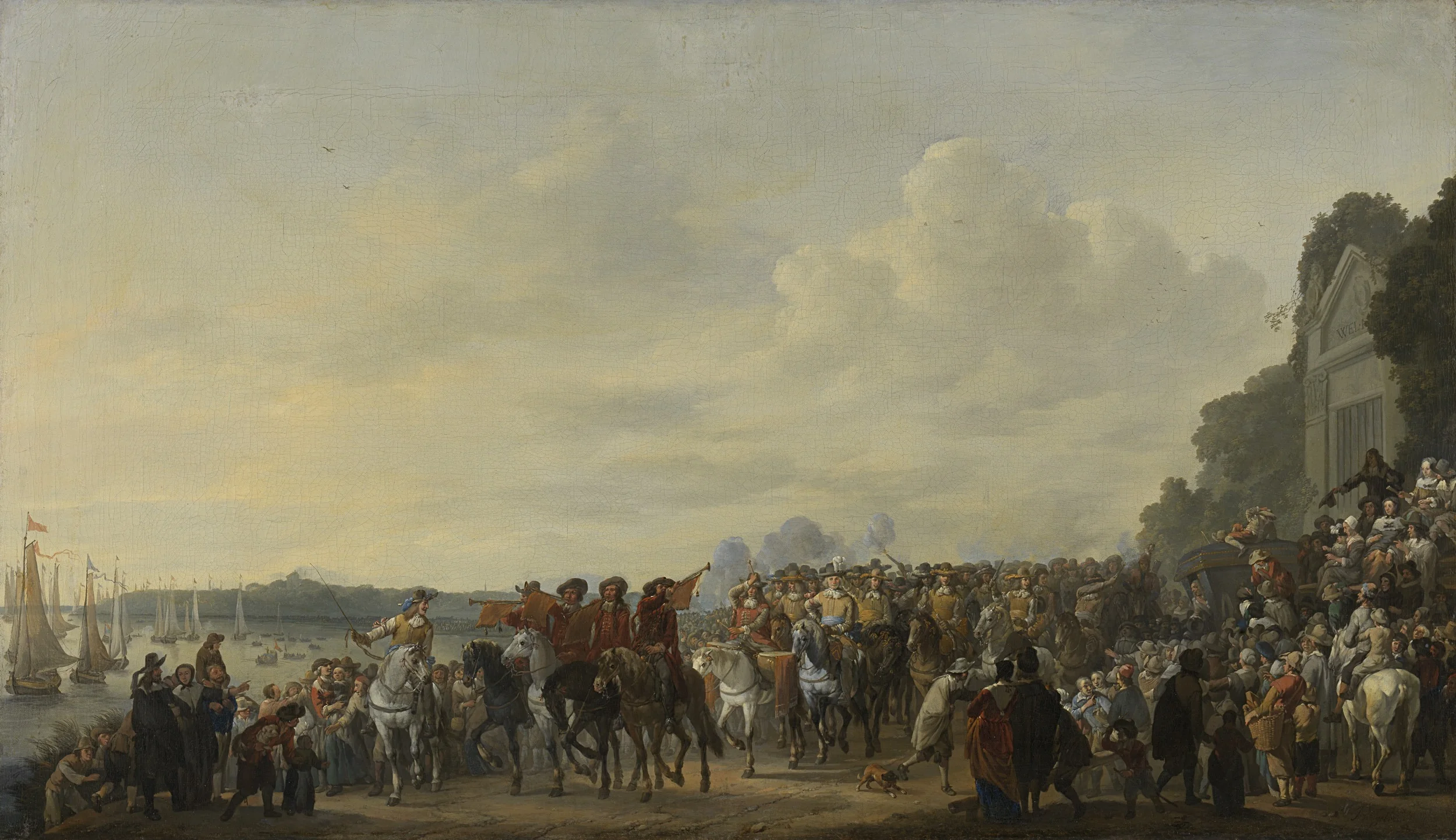 Charles II (1630-1685) stopping at the Estate of Wema on the Rotte on his Journey from Rotterdam to The Hague, 25 May 1660