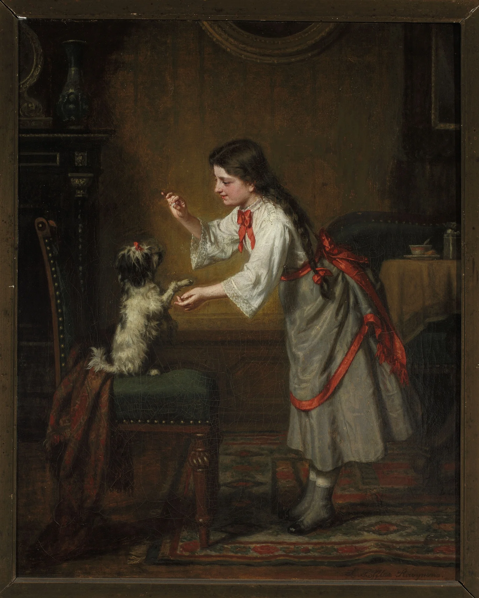 Girl with a dog