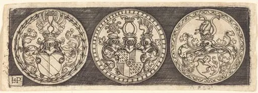 Three Medals with Coats of Arms