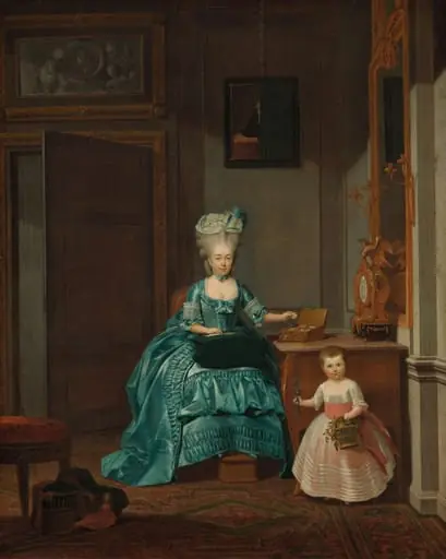 Portrait of Suzanna Cornelia Mogge and her Daughter Johanna Ferdinanda van Collen
