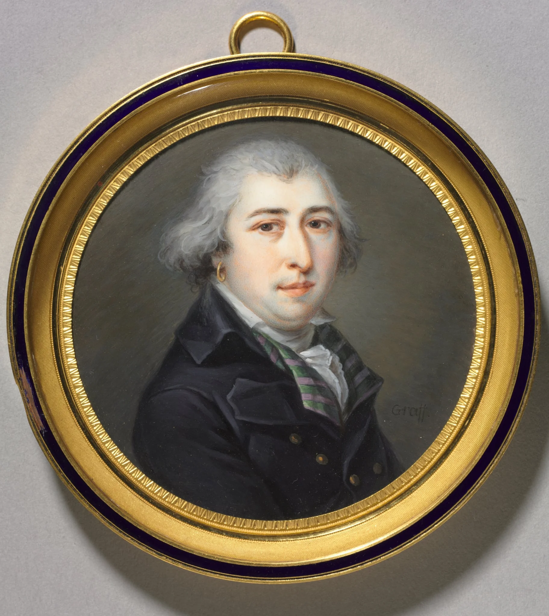 Portrait of a Man with an Earring, by Anonymous Graff, unspecified, 1800
