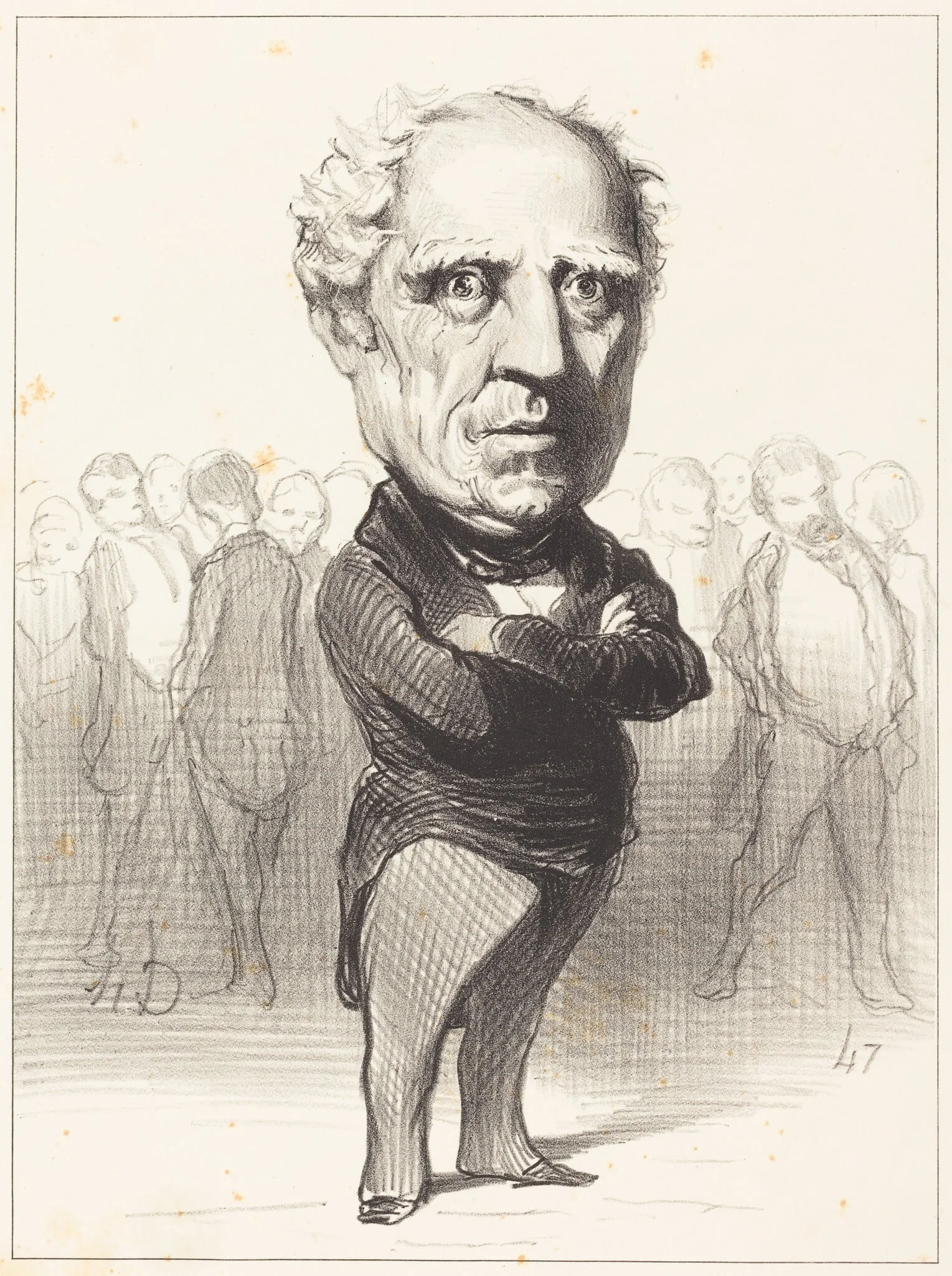 Maréchal Bugeaud, by Honoré Daumier, ink, 1849