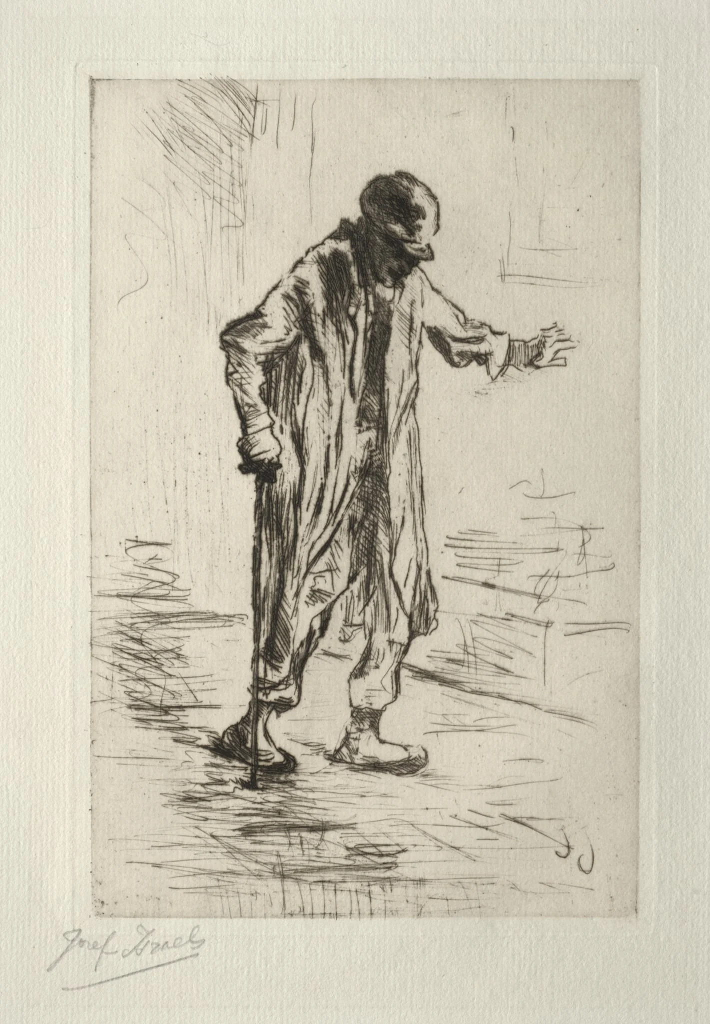 Stumbling Old Man, by Jozef Israëls, 1874