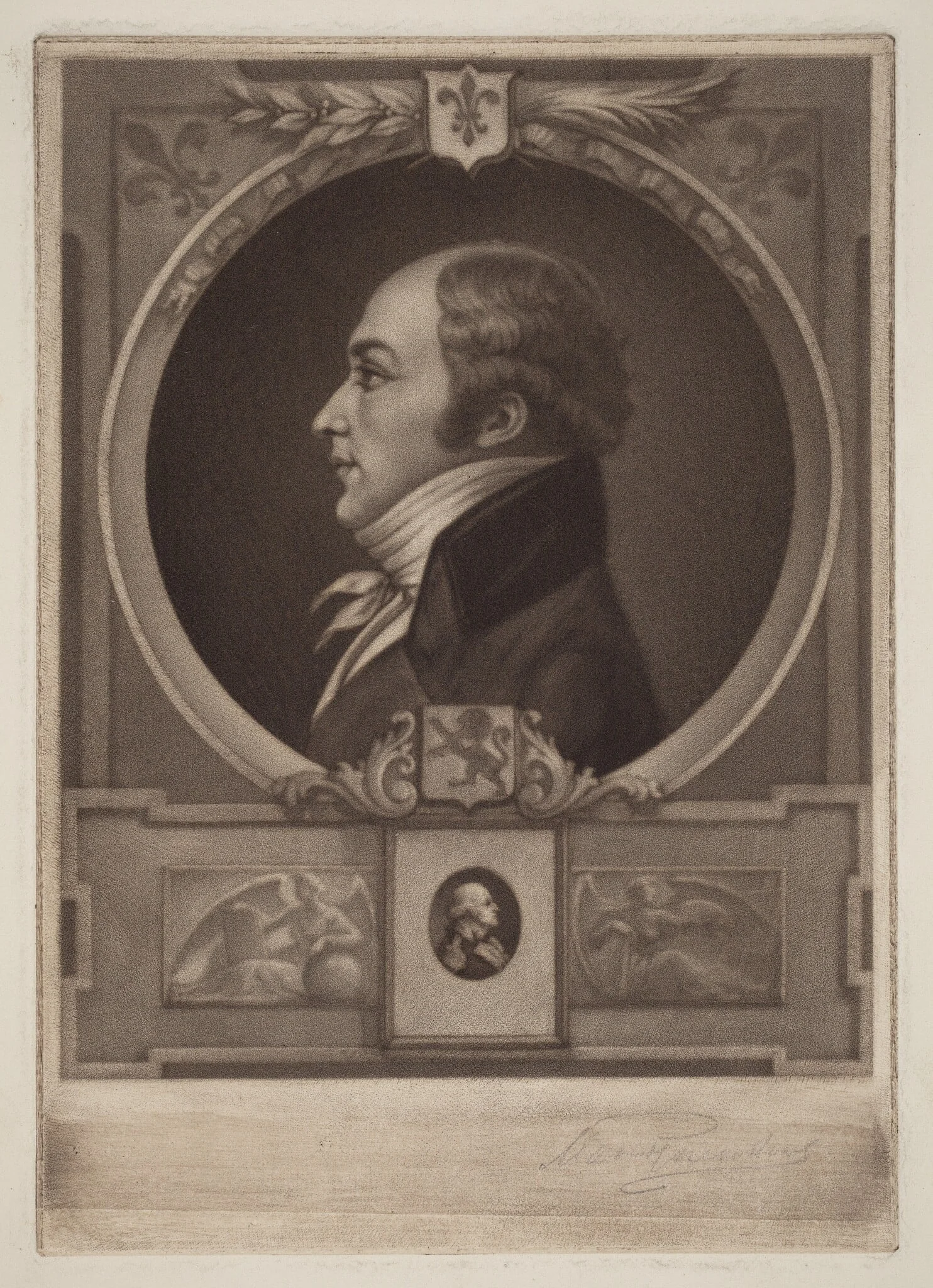 Charles Balthazar Julien Févret de Saint-Mémin, by Max Rosenthal, ink, 1900