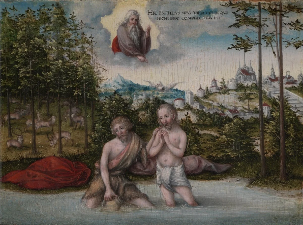 The Baptism of Christ, by Lucas Cranach the Elder, unspecified, 1534