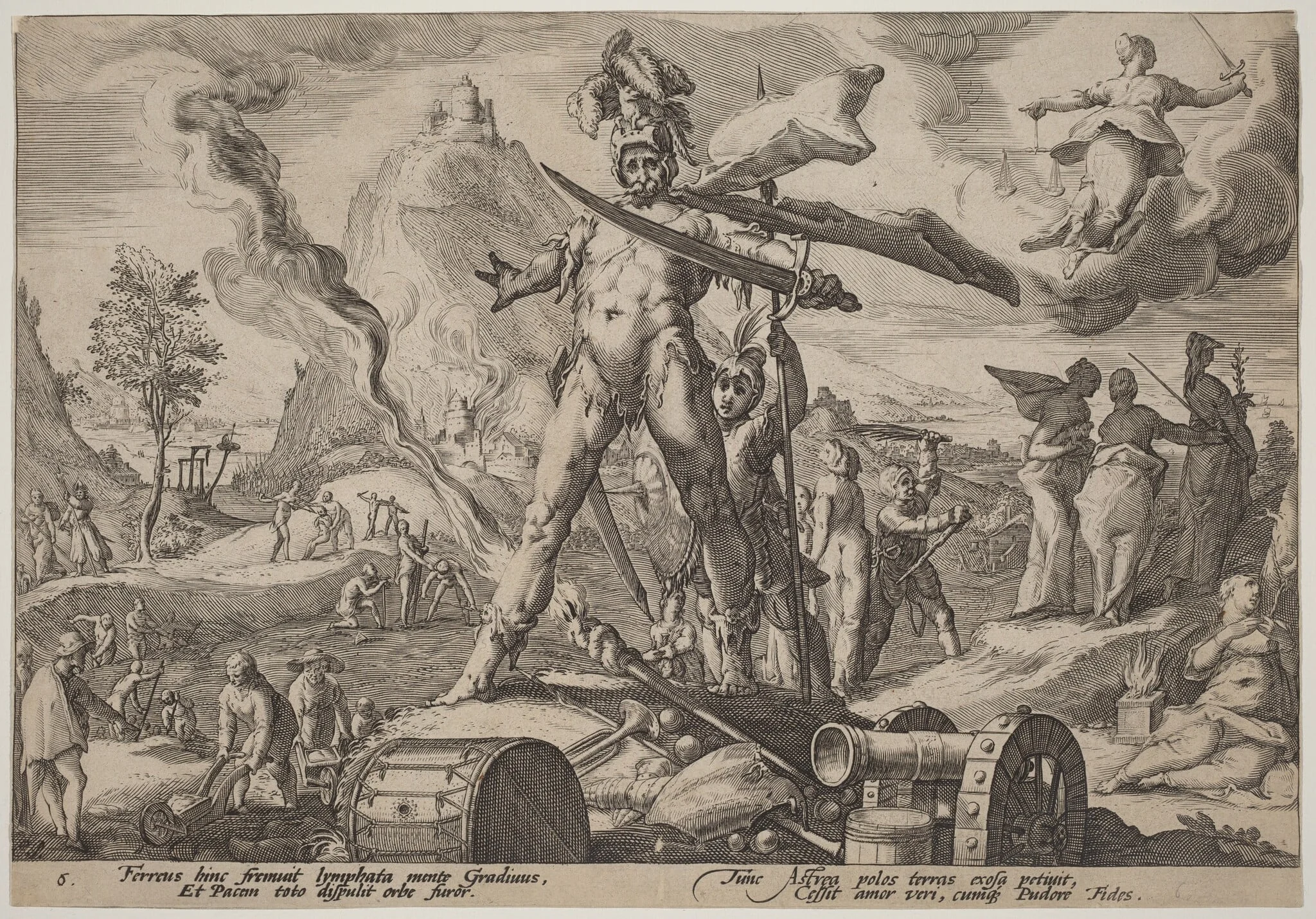 The Age of Iron, by Hendrik Goltzius, ink, 1589