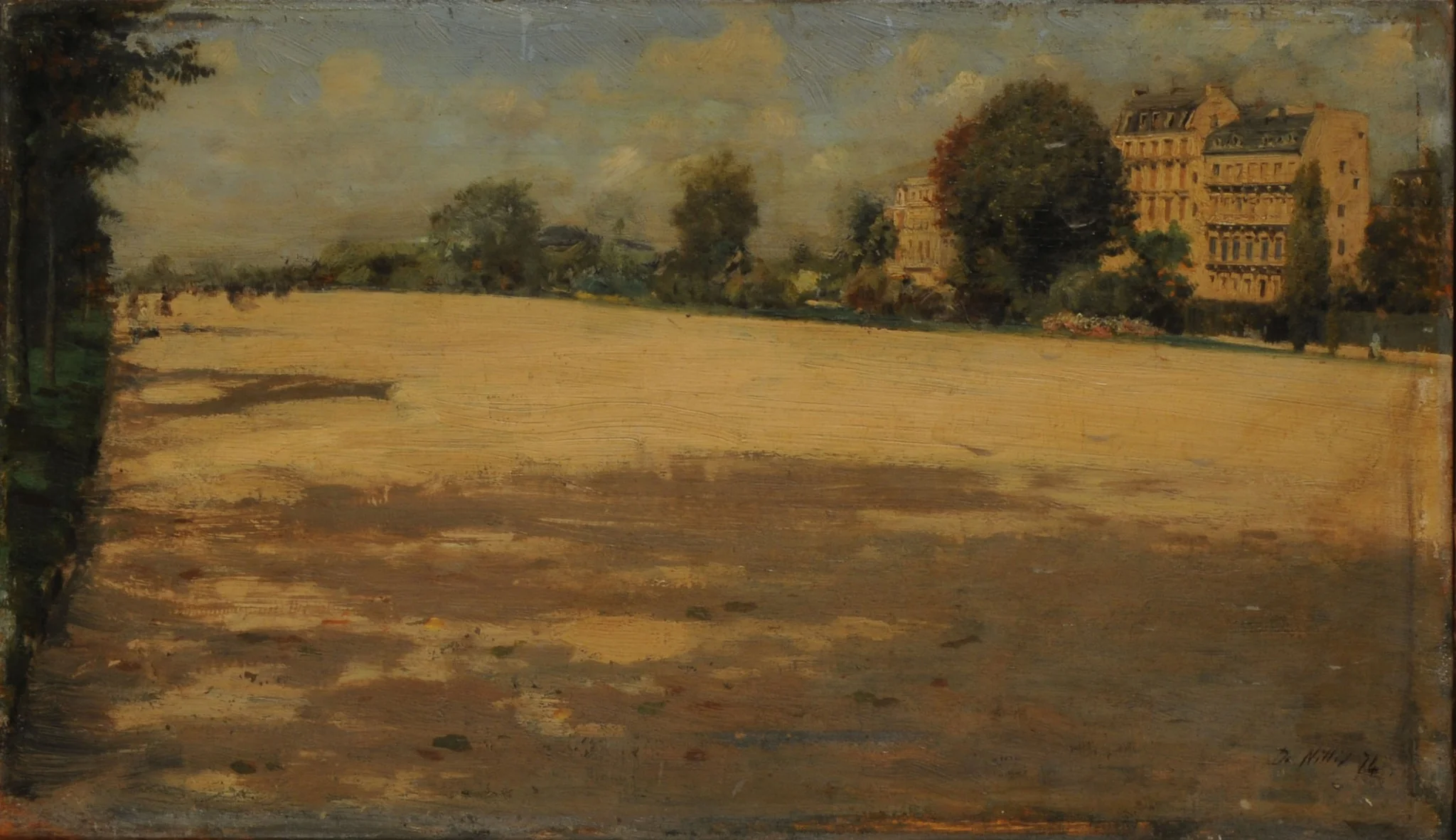 Avenue du Bois de Boulogne, Paris, by Giuseppe De Nittis, oil, 1874