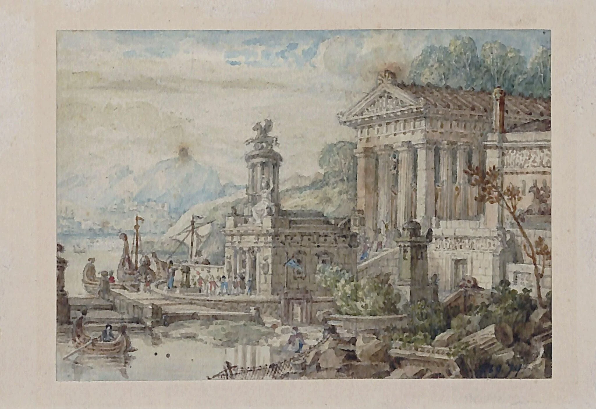 A Temple of Victory, by Joseph Michael Gandy, watercolor, 1800