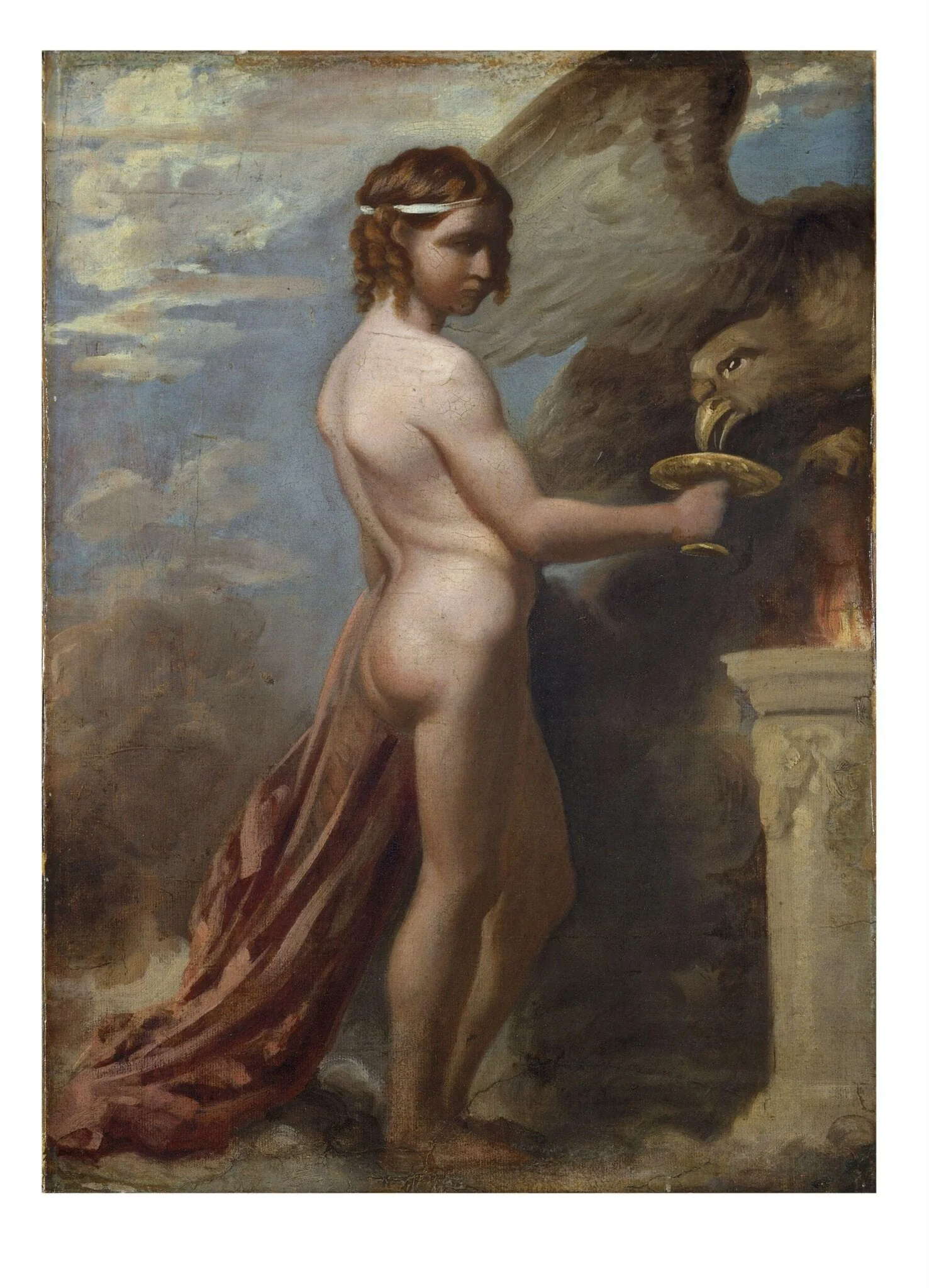 Ganymede Feeding the Eagle, by Richard Evans, oil, 1822