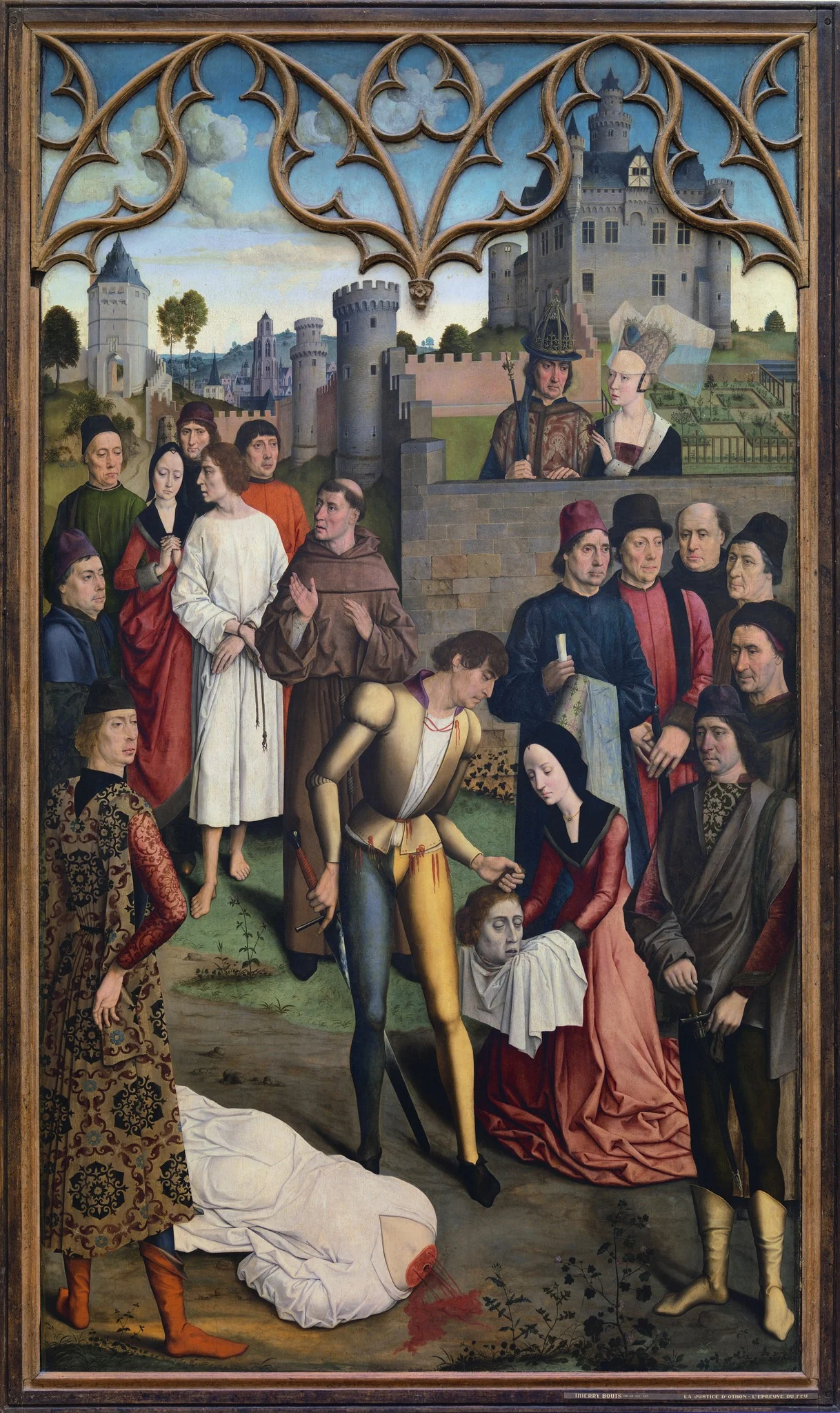 Justice of Emperor Otto III: The Beheading of the Innocent, by Dieric Bouts, oil, 1475