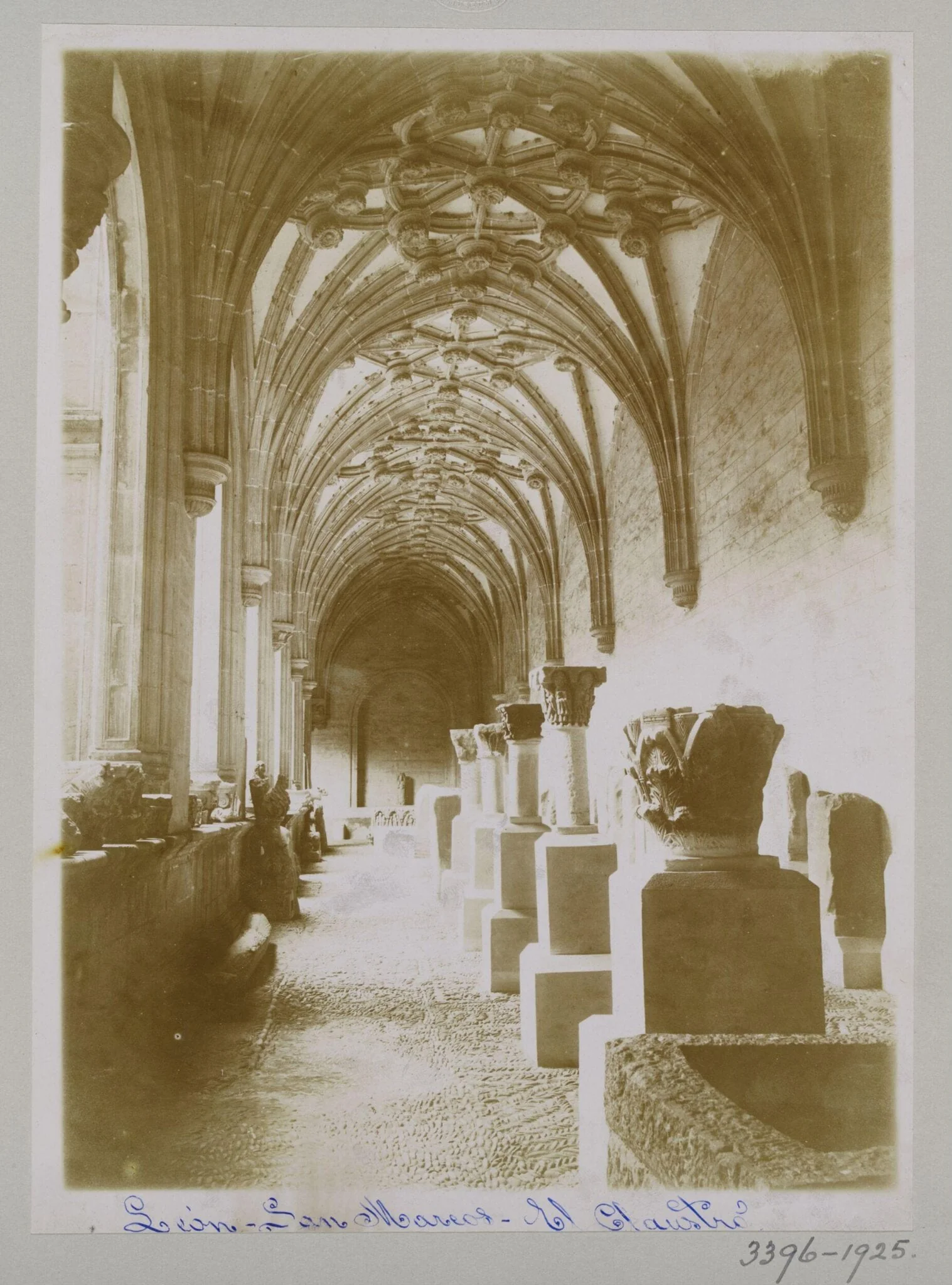 Interior of the Convent of San Marcos, León, by Unknown, photographic, 1850