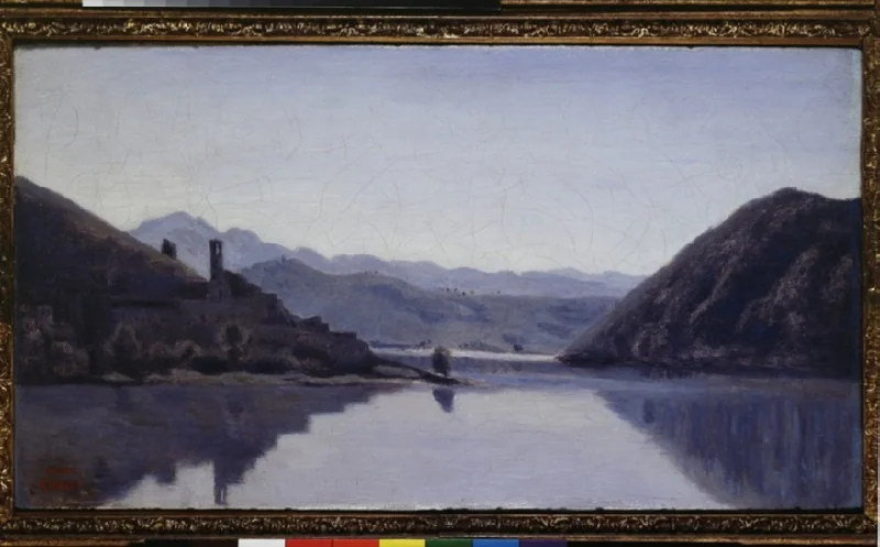 Lago di Piediluco, Umbria, by Jean Baptiste Camille Corot, oil, 1826