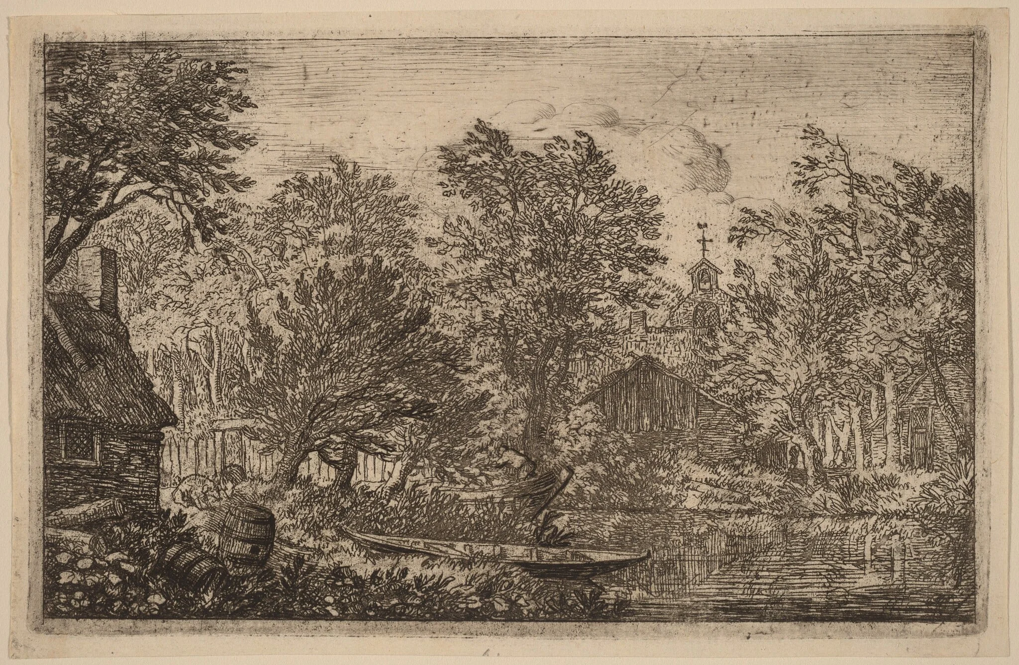 Skiff at a River Bank