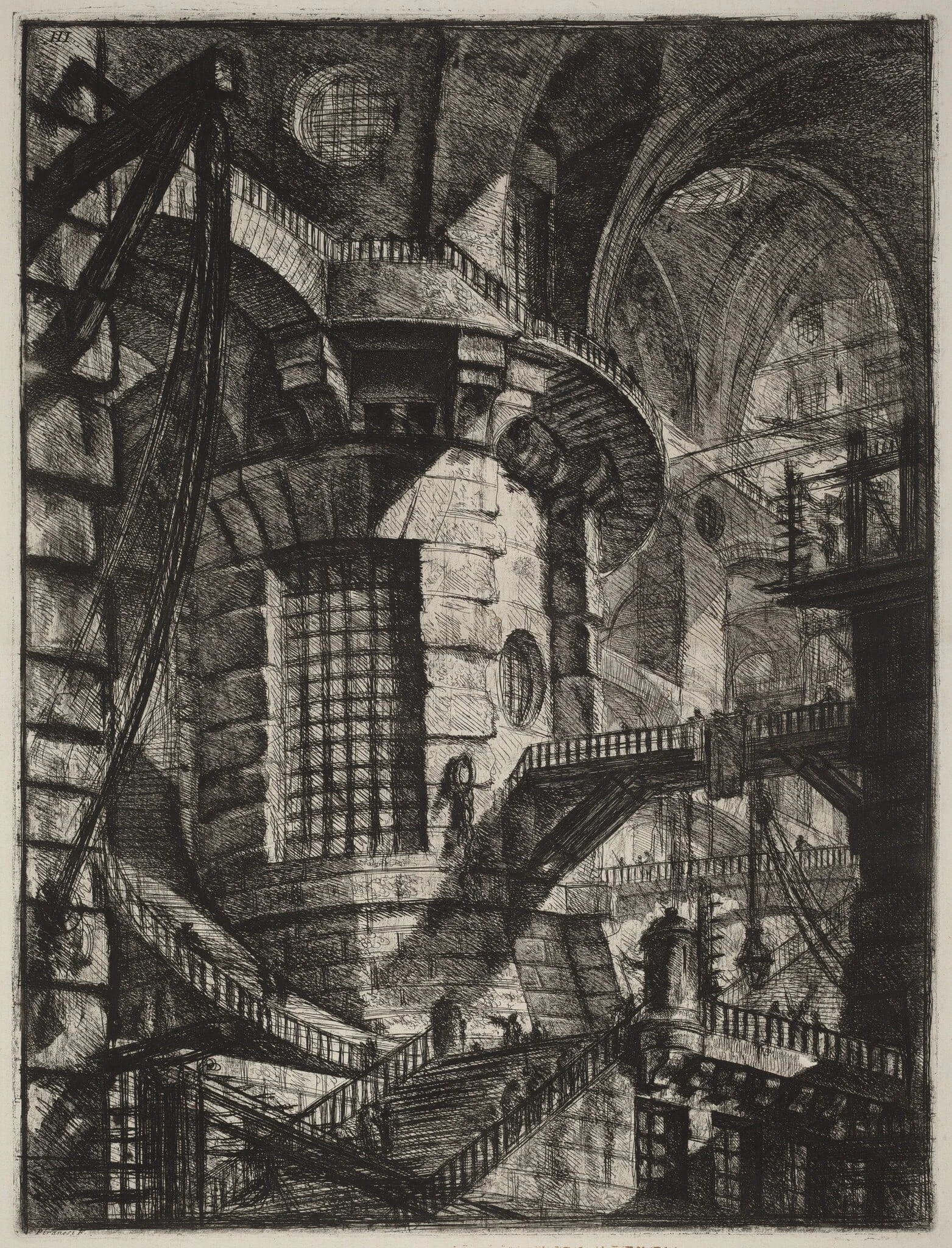 The Round Tower, by Giovanni Battista Piranesi, ink, 1784