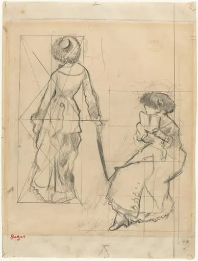 Study for "Mary Cassatt at the Louvre" [recto]