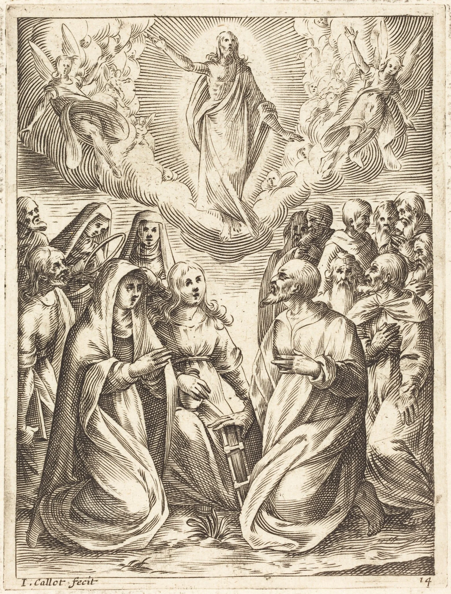 The Ascension, by Jacques Callot, ink, 1610