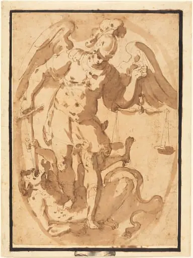 Saint Michael with Lucifer