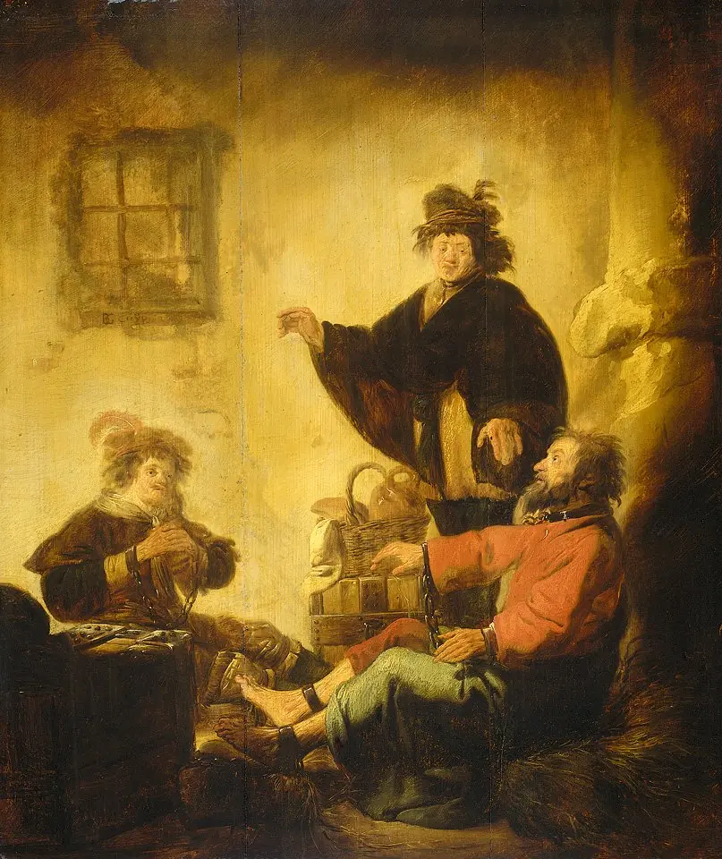 Joseph interpreting the dreams of the baker and the butler