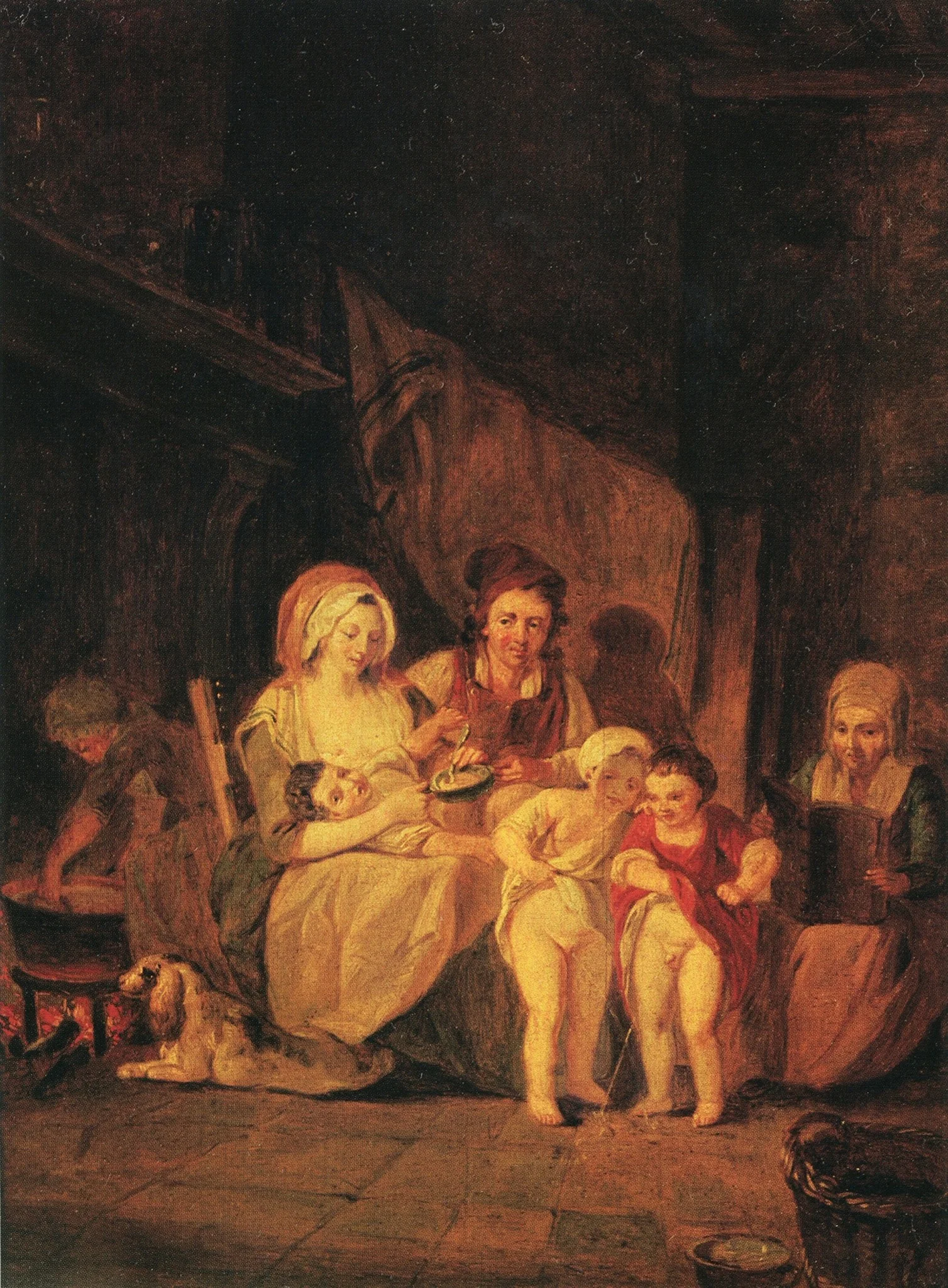 Peasant interior, by Unknown, unspecified