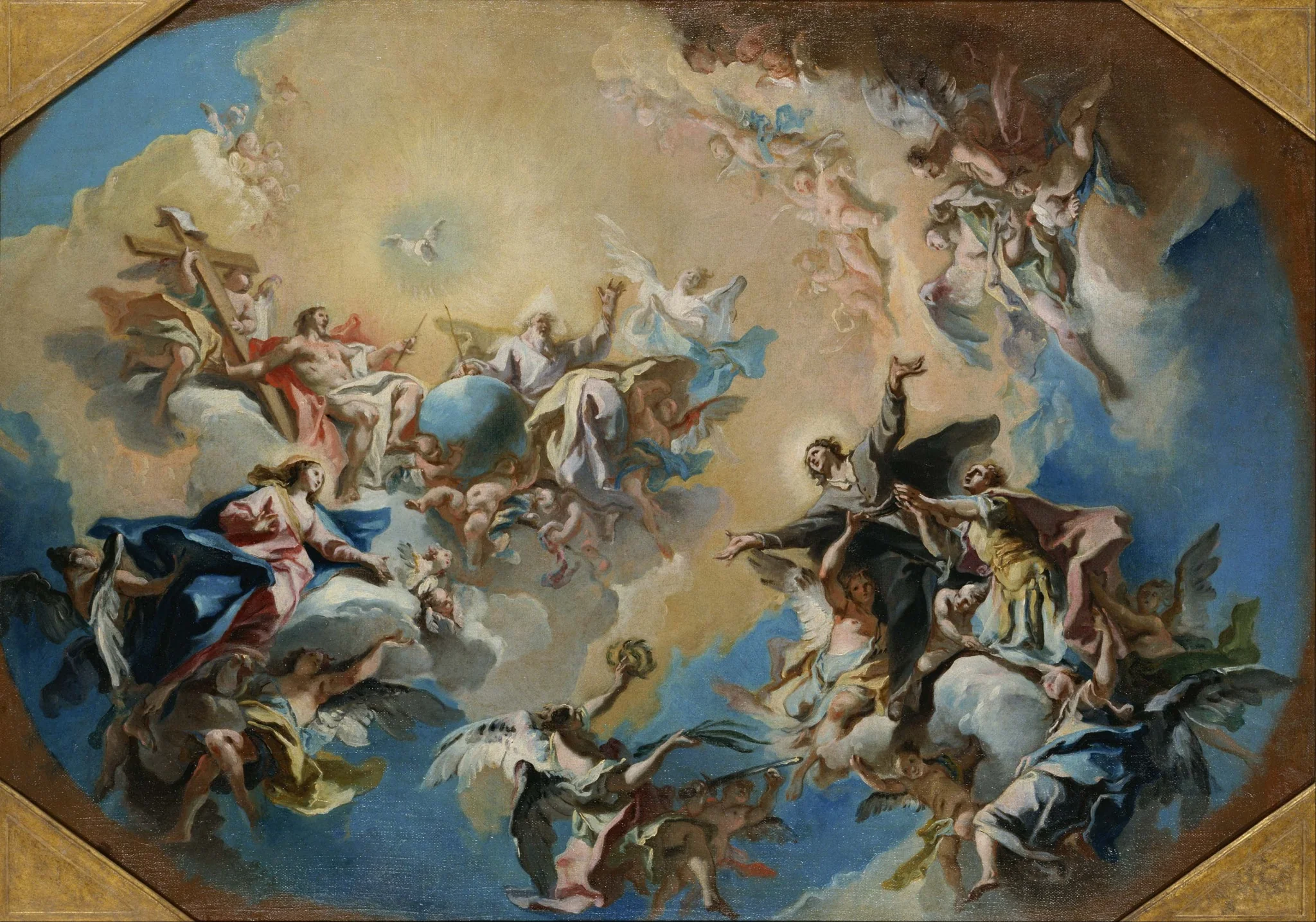 The Glorification of St. Felix and St. Adauctus, by Carlo Carlone, oil, 1759