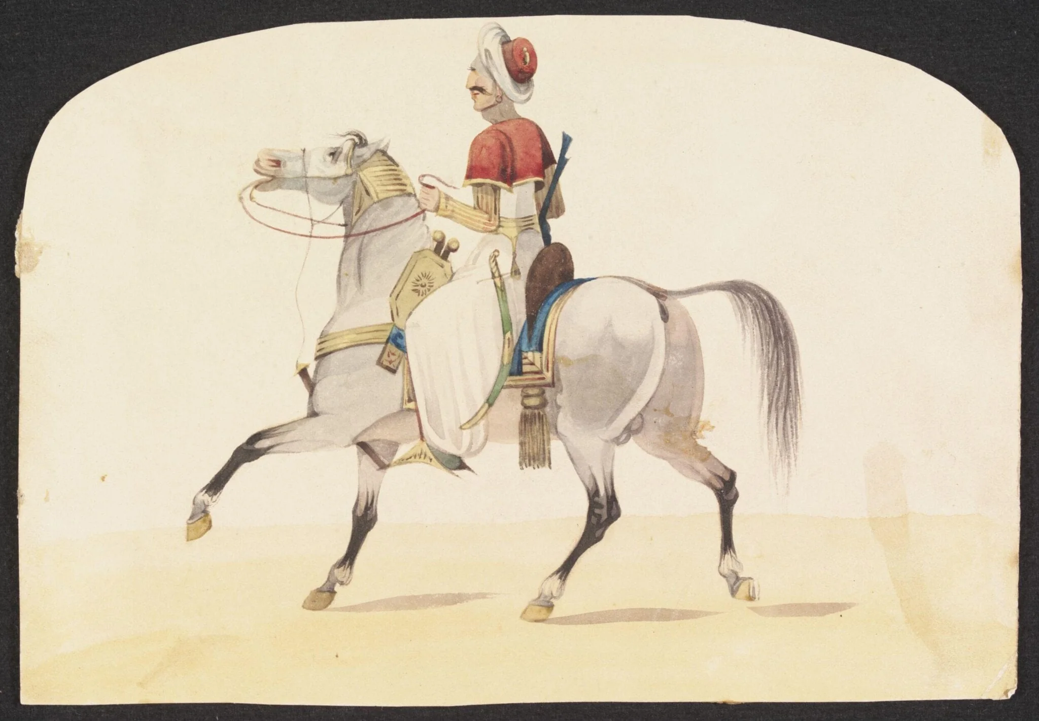 Mounted Arab horseman