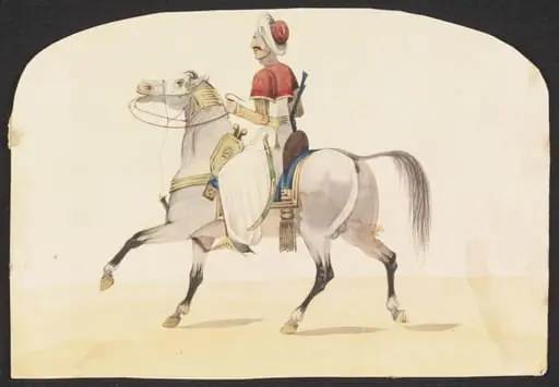 Mounted Arab horseman
