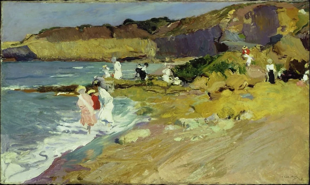 Rocks at the Lighthouse, Biarritz, by Joaquín Sorolla, oil, 1906