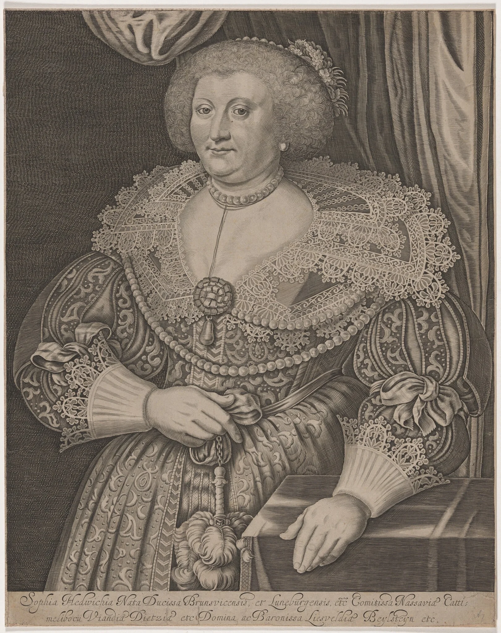 Sophia Hedwig, Duchess of Brunswick, by Unknown 19th Century, ink, 1850