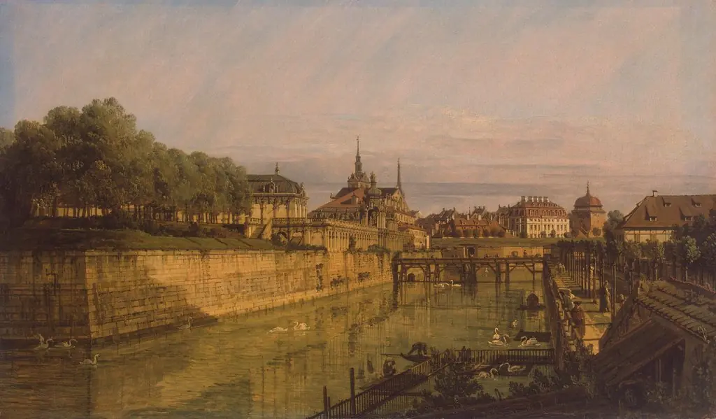 The Moat of Zwinger in Dresden