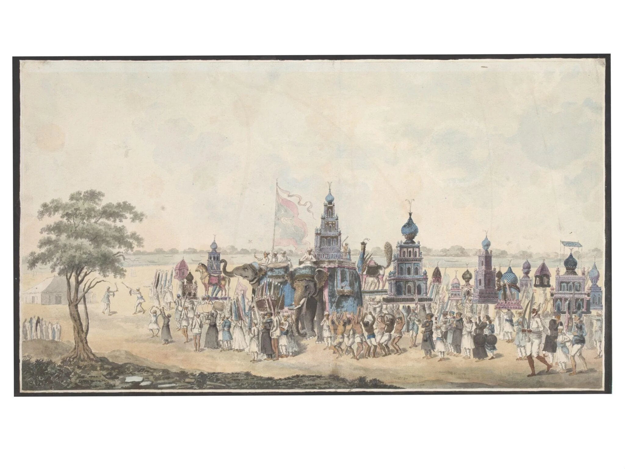 The Muharram procession, by Unknown, paint, 1795