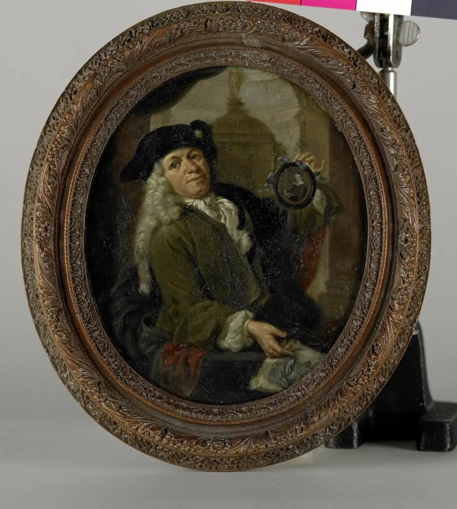 Portrait of Arnoud van Halen, Painter, Printmaker, Poet and Collector in Amsterdam