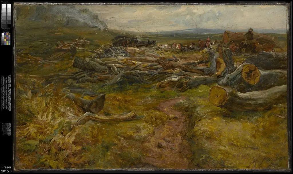 British Soldiers Clearing and Burning, Cadzow Forest, Scotland