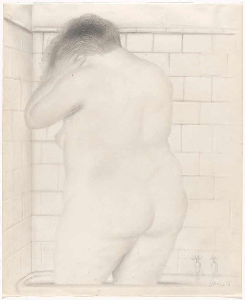 Untitled, by Fernando Botero, graphite, 1974