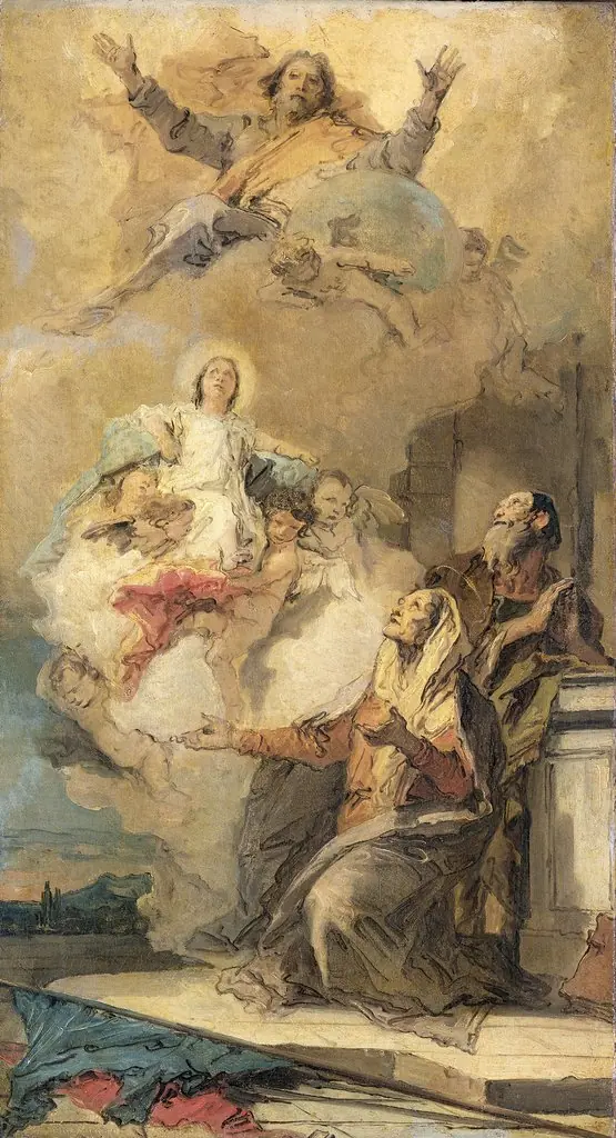 The Immaculate Conception (Joachim en Anna receiving the Virgin Mary from God the Father)